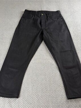 Left field American workwear selvedge jeans black 30x24 no tag *see measurements